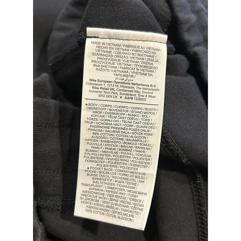 Nike Tech Fleece‎ Pants Mens Medium Black Joggers Tapered Zipper Pocket